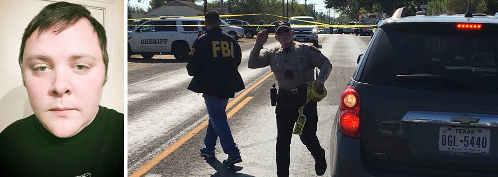 A Polícia do Texas identificou o autor dos disparos na 1ª Igreja Batista de Sutherland Springs,  a 45 quilômetros de San Antonio, no Texas - é Devin Patrick Kelley, 26 anos, um jovem branco que já fez parte da Força Aérea americana. Foi o terceiro tiroteio em uma igreja em três anos