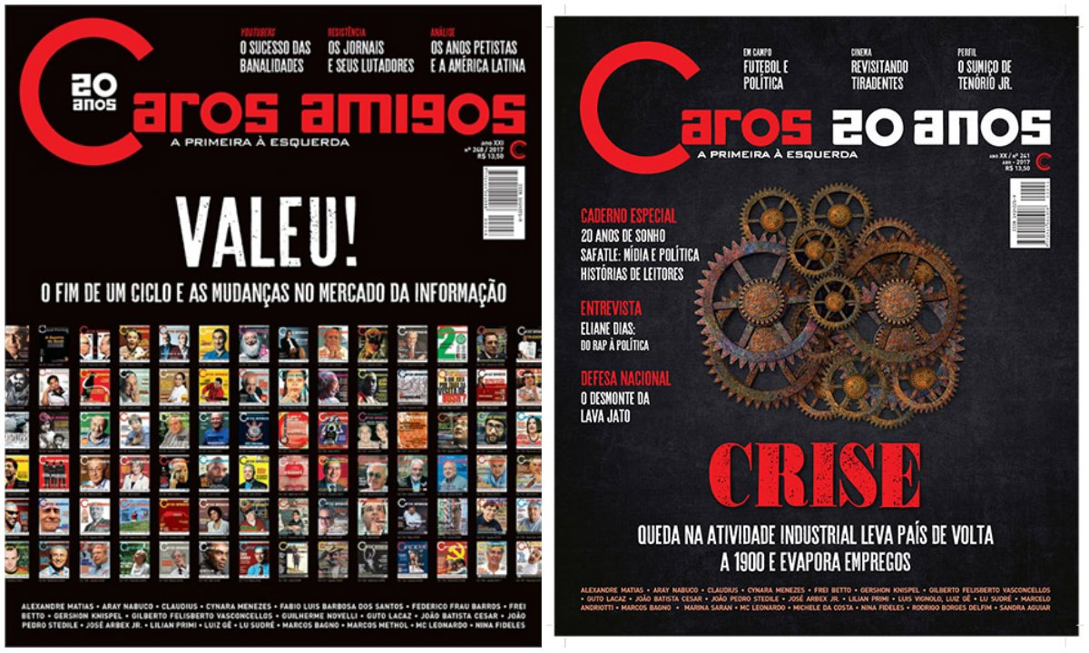 Em um texto emocionante, o jornalista e escritor Camilo Vannuchi anuncia o fim da publicação de esquerda depois de 20 anos; "Caros Amigos sobreviveu a 2016, mas não suportou 2017. Sucumbiu por falência múltipla de órgãos. Sua última edição chega às bancas com esta capa e com um editorial de despedida", diz ele