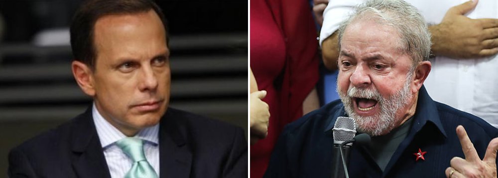Prefeito de São Paulo diz ser contra a prisão do ex-presidente agora: "O Lula precisa ser derrotado antes nas urnas, para então se tornar apenável"; "É assim que ele tem de entrar para a história", acrescentou João Doria