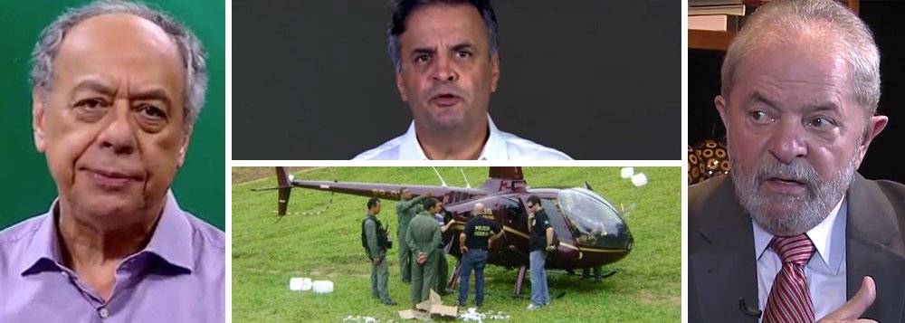 "Perseguição tem limites!", postou no Twitter o jornalista José Trajano, sobre a busca pela polícia paulista na casa do filho de Lula, Marcos Lula da Silva, em Paulínia, com base numa denúncia anônima - e infundada - de tráfico de drogas; "Na casa de quem dizem que cheira, nenhuma operação. Por falar nisso, e o helicóptero hein? Nada?", questionou ainda Trajano, em referência ao helicóptero encontrado em 2013 no Espírito Santo com 450 quilos de cocaína, e associado ao senador Zezé Perrella (PMDB-MG), aliado mais próximo de Aécio Neves (PSDB-MG)