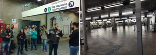 A greve gera teve alta adesão entre os trabalhadores do setor de transportes de São Paulo; ônibus e trens não operam e o metrô funciona parcialmente neste início de sexta-feira (28) na capital paulista em razão da greve geral convocada para todo o país. O rodízio municipal de veículos está suspenso; no Metrô, apenas a linha 4-Amarela, operada pela empresa privada ViaQuatro e que liga as estações Luz e Butantã, está funcionando normalmente; não há, porém, integração com as demais linhas vermelha e verde do Metrô e com a CPTM