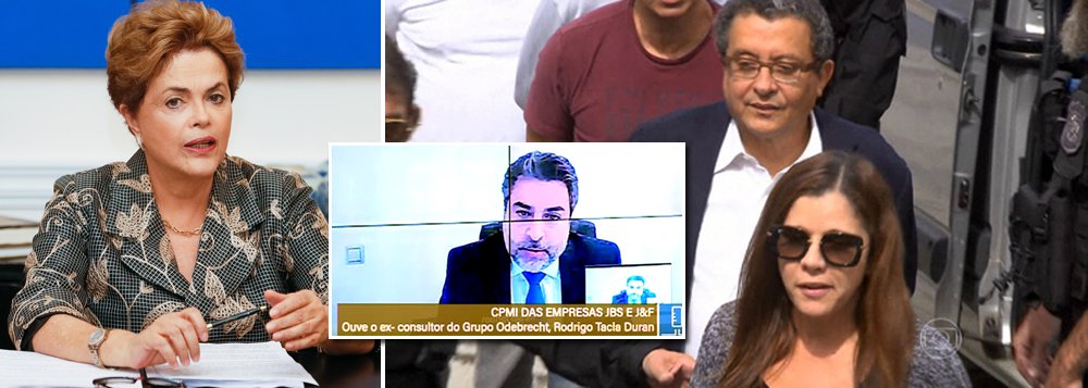 Em depoimento por videoconferência à CPMI da JBS, nesta manhã, o ex-advogado da Odebrecht Rodrigo Tacla Duran confirmou aos parlamentares que a força-tarefa da Lava Jato omitiu contas no exterior que eram ligadas a investigados; com isso, os recursos não seriam bloqueados pelos investigadores; esse seria o caso, por exemplo, do casal João Santana e Mônica Moura, que fizeram campanhas do PT e atribuíram dinheiro de propina à campanha presidencial de Dilma Rousseff em 2014 em acordo de delação premiada; Tacla Duran também confirmou ter recebido um pedido para que fizesse pagamento "por fora" a fim de firmar seu acordo com o Ministério Público e disse ter interpretado o termo "panela de Curitiba" como advogados com "bom trânsito e bom acesso à força-tarefa"