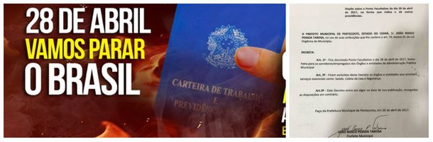 Vinte e sete prefeituras do interior do Ceará já decretaram ponto facultativo ou liberaram os servidores, na próxima sexta-feira (28), dia da greve geral contra as medidas do governo de Michel Temer que retiram direitos dos trabalhadores, principalmente as reformas trabalhista e da previdência