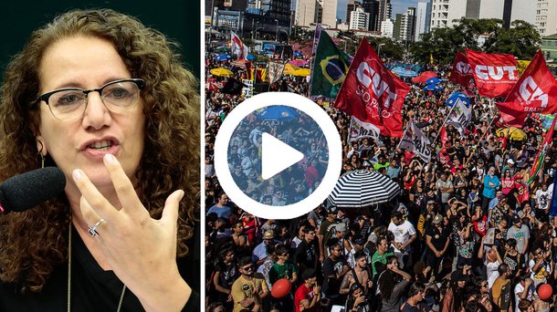 Em vídeo, deputada explica os rumos para a saída de Michel Temer no Tribunal Superior Eleitoral; ela avalia que a preocupação do Congresso e setores da economia neste momento é colocar no lugar de Temer alguém que garanta o cumprimento da agenda das reformas, mas que, como ainda não há um nome de consenso, eles tentam ganhar tempo; para ela, "a única possibilidade de acelerar uma renúncia é a rua continuar gritando muito alto 'Fora, Temer', 'Diretas Já'"; assista