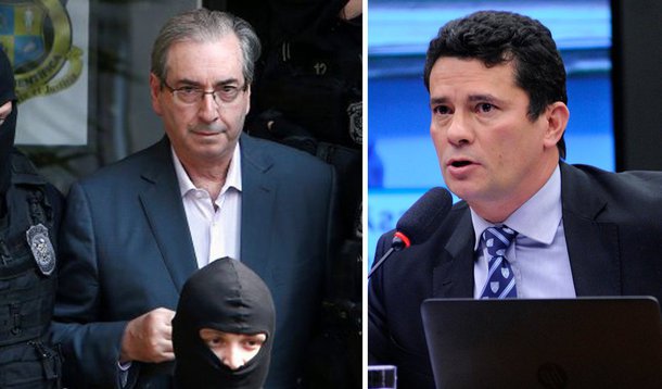 A Primeira Seção Especializada do Tribunal Regional Federal da 2ª Região (TRF2) decidiu remeter para a 13ª Vara Federal Criminal de Curitiba o processo penal em que o ex-deputado Eduardo Cunha (PMDB-RJ) e a ex-prefeita de Rio Bonito, Solange Pereira de Almeida, são acusados de participação no esquema de corrupção em contratos da Petrobras; a ação será julgada pelo juiz Sérgio Moro, responsável pelos processos da Lava Jato