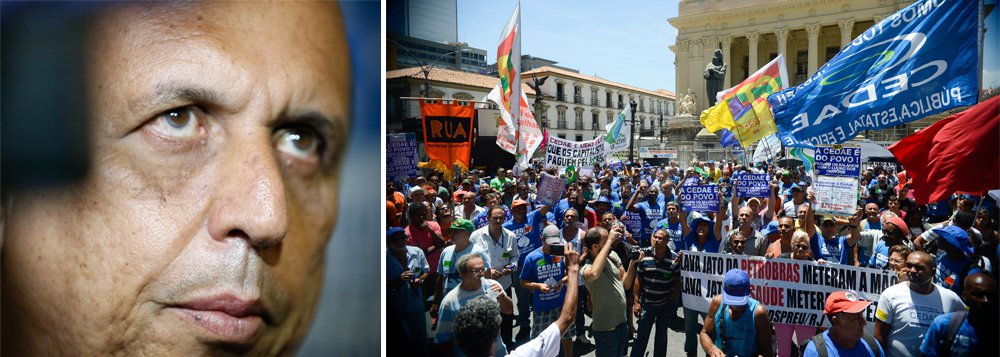 A Companhia Estadual de Águas e Esgotos (Cedae) terá seu primeiro lote de ações leiloado nesta sexta-feira (27); valor exigido para que a empresa seja privatizada não chega a 9% dos seus ativos reais; informação divulgada pelos jornalistas Pedro Zambarda e Renato Bazan (da CTB) consta nos documentos distribuídos pelo Sindicato dos Trabalhadores nas Empresas de Saneamento Básico do Rio (SINTSAMA-RJ); documento mostra de forma detalhada, todo o patrimônio da estatal, e estipula o valor de R$ 36 bilhões, além de R$ 2 bilhões em restituições tributárias devidas pelo governo federal; governo Pezão, no entanto, pretende negociar os papéis da estatal por apenas R$ 3,4 bilhões