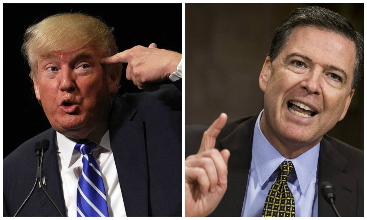 Presidente dos Estados Unidos, Donald Trump, e ex diretor do FBI James Comey