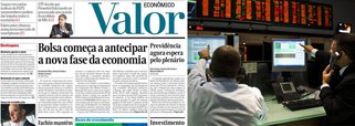 Sem praticamente nada de bom para mostrar na economia, o jornal Valor Econômico, da Globo, estampou em sua manchete desta quinta-feira que a alta da Bovespa estaria antecipando a retomada da atividade empresarial; bola fora: nesta quinta, a Bovespa desabou quase 2% e o dólar disparou