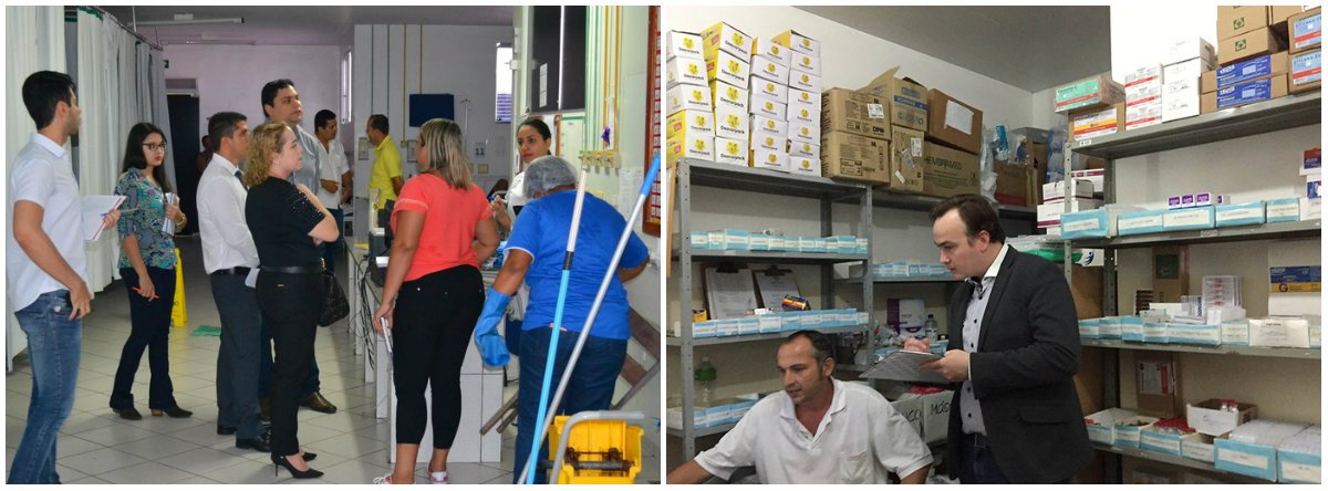 De acordo com a DPE-TO, no Hospital Geral da Palmas as principais urgências estão na falta de medicamentos, além de materiais básicos, como campos e arcos cirúrgicos; no Hospital Público de Gurupi destacam-se a falta de profissionais e de material para higienização básica como caixas; em Araguaína, o principal problema detectado é quanto ao tempo de espera por consultas com especialistas; em Taguatinga, o principal problema do hospital é quanto ao descarte de lixo hospitalar; foto: esq. (Guripi); dir. (Taquatinga)