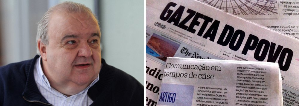 Coube ao prefeito de Curitiba Rafael Greca (PMN) anunciar solenemente a morte do jornal impresso Gazeta do Povo, que sucumbiu aos 99 anos; "epitáfio do prefeito curitibano é carregado de ironia, pois o grupo de comunicação torceu na última campanha de 2016 pela reeleição de Gustavo Fruet (PDT). Foi derrotado, perdeu a eleição", diz o jornalista Esmael Moraes; "A Gazeta do Povo que – entre milhares de notas tipográficas – participou meu nascimento e a morte de meus pais e avós, morreu ontem. Viveu 99 anos. Hoje é só memória", escreveu Greca