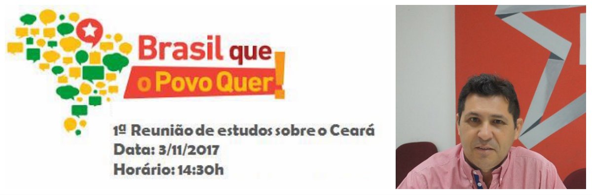 O PT do Ceará está realizando hoje, à tarde, a primeira reunião do grupo de estudos designado pela direção nacional do partido para contribuir com a elaboração de propostas para o plano de governo de Lula, para a campanha de 2018. A equipe de coordenação dos trabalhos é composta pelo presidente do partido, Fco. de Assis Diniz e mais quatro integrantes da direção estadual. Essa primeira reunião será com os secretários setoriais petistas
