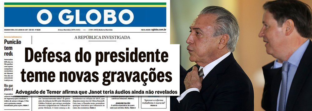 "Se a defesa de Temer acha que há gravações do “homem de boa índole” dizendo algo que poderia ser usado contra o presidente, isso deveria ter sido lancetado e, no mínimo, Loures ser acusado de usar a confiança presidencial para algo em nada semelhante aos atos de alguém de 'boa índole'", questiona o jornalista Fernando Brito; "Estamos assistindo a um jogo sujo, onde o comportamento da Procuradoria Geral da República mal consegue esconder seu apetite de poder e a premeditação de seus atos  e, de outro lado, o de Temer, que não disfarça sequer sua culpa"