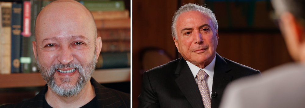 "Quando escuta Temer dizer que fica "triste" com a suspeita de roubalheira que recai sobre tantos políticos, a plateia boceja de tédio. As manifestações do presidente dão sono antes de irritar. Confrontadas com os avanços da Lava Jato, suas palavras mostram que, no Brasil da Lava jato, o pesadelo tornou-se menos penoso do que o despertar", afirma o colunista Josias de Souza, sobre a entrevista de Michel Temer à imprensa espanhola; Segundo Josias, do ponto de vista político, Temer se esforça para simbolizar "o que há de mais anacrônico". "Acossado pela hecatombe moral, Temer reage à moda do avestruz: enfia a cabeça na sua pseudo-tristeza. De duas, uma: ou Temer morrerá de tédio ou acabará gritando diante do espelho: 'Fora, Temer'", afirma