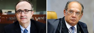 "Se acontecer o pior, haverá 30 dias para realizar a eleição indireta. Deputados e senadores terão de escolher um presidente e um vice", diz o blogueiro de Veja; "O meu candidato é Gilmar Mendes", completa