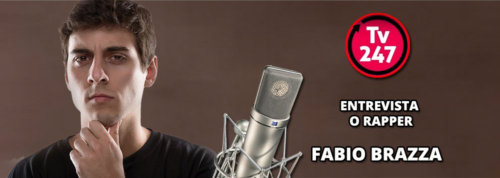 O rapper Fabio Brazza é o entrevistado desta tarde da TV 247; com letras densas e engajadas, Brazza se tornou um dos grandes compositores da nova música brasileira