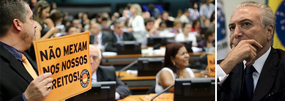 Jornalista Fernando Brito, do Tijolaço, com base no balanço divulgado pelo Estado de S.Paulo nesta quarta-feira 5, destaca que Michel Temer terá que mais que triplicar os votos no Congresso se quiser aprovar a reforma da Previdência; "Quanto mais se afigura difícil a aprovação, mais votos vão sendo empurrados para o "não". Afinal, porque se desgastar com um sim inviável?", questiona; "Temer vai jogar a sua própria sobrevivência nisso. É preciso pressionar o quanto pudermos", ressalta Brito