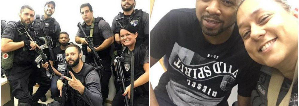 Se reitores, professores e ex-Presidentes são tratados como bandidos, mesmo sem provas ou condenação, baseando-se, muitas vezes em questões políticas, os assassinos e traficantes costumam ter um tratamento diferenciado. O assassino Marcinho 157, responsável por dezenas de mortes na favela da Rocinha, foi solicitado por policiais para aparecer em selfies, sorridente e com semblante tranquilo. Acho que o espetáculo nesse caso é exibir o troféu