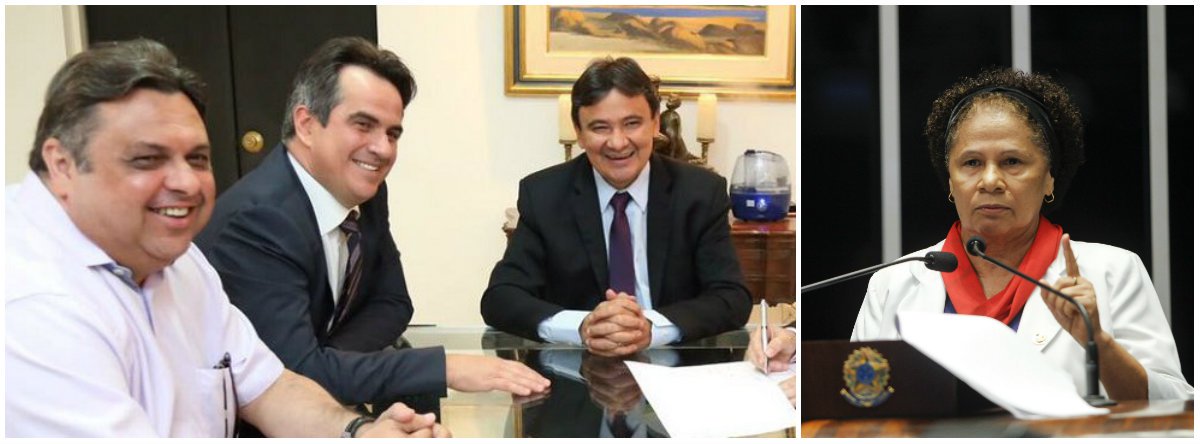 A reação no PT foi imediata, depois que circulou a informação de que o governador do Piauí, Wellington Dia, teria negociado pessoalmente com o senador Ciro Nogueira (PP-PI) a permanência dos suplentes dos deputados federais Rejane Dias (PT e Fábio Abreu (PTB) e assim assegurar mais dois votos para as reformas de Temer na Câmara; em troca, Temer teria garantido a liberação de quase R$ 1 bilhão de empréstimo ao governo do Piauí; senadora Regina Sousa (PT-PI) disse que “ninguém é dono do voto de ninguém”; “Eu nem acredito que o Wellington seja capaz disso”