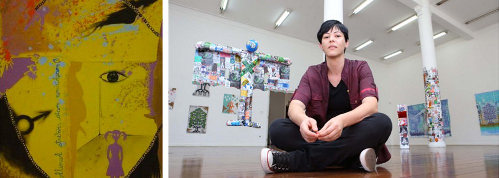 Tela estava exposta no Museu de Arte Contemporânea do Mato Grosso do Sul. Ropre, como a artista é conhecida, diz que a intenção é justamente ao contrário. “Não é apologia. É denúncia”