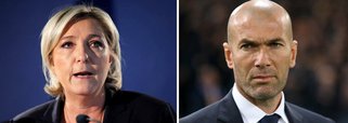 O grande ex-jogador e agora técnico do clube espanhol Real Madrid, Zinedine Zidane, adverte os cidadãos franceses a não seguir o discurso de Marine Le Pen e consequentemente votar no partido de extrema direita Frente Nacional;  "É a mesma situação que em 2002, que eu estou muito distante dessas ideias, da Frente Nacional, e que nós devemos evitar o máximo possível", disse o ex-jogador