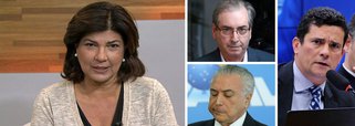 A jornalista Cristiana Lôbo, comentarista política da Globones, afirmou nesta noite que, agora, fica claro que as perguntas de Eduardo Cunha a Michel Temer faziam sentido; Cunha perguntou a Temer sobre a reunião, presidida por Temer, em que se definiu uma propina de US$ 40 milhões para o PMDB, mas a questão foi vetada pelo juiz Sergio Moro