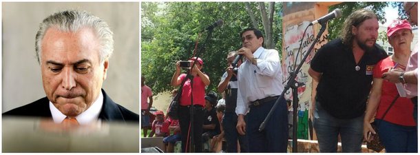 "Estão colocando o povo brasileiro para ser escravo do capitalismo internacional. Escravo", disse o desembargador e ex-presidente do TRT no Piauí sobre as reformas da Previdência e Trabalhista do governo Michel Temer; "Estão nos pondo de volta para a senzala", afirma; "São um bando de ladrões que estão denunciados. Deveriam estar era na cadeia. O presidente da Câmara e do Senado são denunciados, um terço do congresso está sob investigação, nove ministros deste governo estão denunciados. Isso não pode acontecer, é uma coisa muito séria"