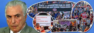 Os 35 milhões de brasileiros que aderiram à greve geral da última sexta-feira, contra as reformas trabalhista e previdenciária, obtiveram uma vitória importantíssima; sem votos, a base de Michel Temer decidiu adiar indefinidamente a votação do relatório sobre a previdência no plenário – embora a votação prossiga na comissão – segundo informa a agência Reuters; no último fim de semana, o instituto Datafolha revelou que 85% dos brasileiros querem a saída imediata de Temer, com a convocação de eleições diretas, e que sete em cada dez brasileiros são contra a reforma da previdência; Temer chegou a usar a máquina pública, demitindo comissionados indicados por deputados infiéis, mas perdeu a batalha; sem as reformas, Temer perde completamente a utilidade para as forças golpistas 