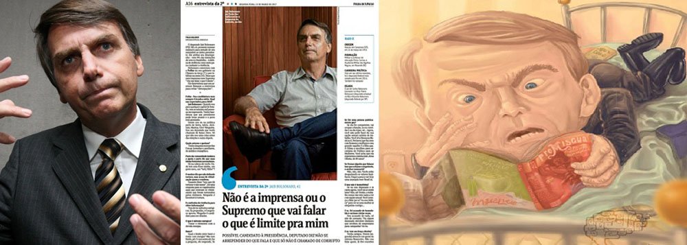 "Bolsonaro não esconde quem é: ele expõe seu fascismo sem máscara", diz o cientista político Luis Felipe Miguel sobre a entrevista do deputado Jair Bolsonaro (PSC-RJ) publicada pela Folha nesta segunda-feira, 13; "Se seus seguidores fossem só os brutalizados pelas condições de vida, sem acesso à informação e às ferramentas cognitivas para processá-la criticamente, já seria assustador. Mas os melhores índices do deputado marginal estão entre os mais escolarizados. Seu discurso, por mais primário que seja, consegue capitalizar os receios difusos que os desafios às hierarquias geram naqueles que realmente são ou pelo menos se julgam privilegiados", alerta