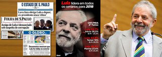 Um texto curto, sem chamada na primeira página e com mais de um dia de atraso; foi assim que a Folha de S.Paulo noticiou a pesquisa de intenção de votos da CNT/MDA, que mostra a vitória do ex-presidente Luiz Inácio Lula da Silva em todos os cenários para a eleição presidencial de 2018; silêncio dos grandes jornais sobre o resultado da pesquisa tem sido duramente criticado