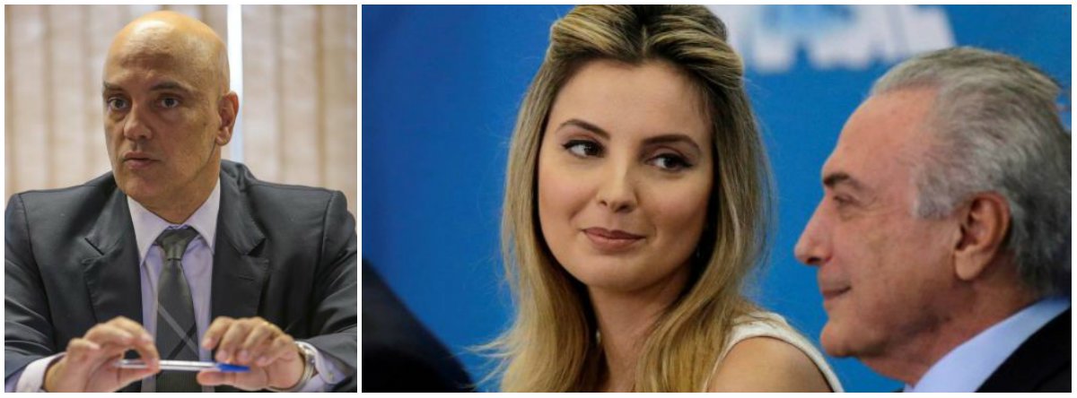 "Eram retratos da intimidade dela? Do casal? (Deus é pai) Os emails tratavam somente de assuntos particulares? Jamais saberemos. Alexandre de Moraes, no entanto, sabe o que havia no celular. E Temer sabe que ele sabe", escreve o jornalista Kiko Nogueira, relatando a história que aproximou Alexandre de Moraes e Michel  Temer