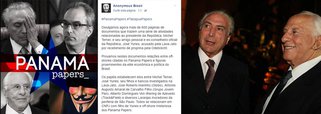 Movimento publica no Facebook "mais de 600 páginas de documentos que trazem uma série de atividades relacionadas ao presidente da República, Michel Temer, e seu amigo pessoal e ex-conselheiro oficial da República, José Yunes", além de elos com "José Roberto Marinho (Globo), Antonio Augusto Amaral de Carvalho Filho (Grupo Jovem Pan), Alberto Domingues Von Ilhering de Azevedo (Track&amp;Field) e diversos Laranjas moradores da periferia de São Paulo"; o grupo promete publicar em breve um vídeo explicando todo o esquema