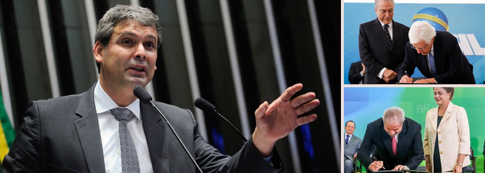 Em vídeo, o senador Lindbergh Farias (PT-RJ) denuncia "a seletividade" do Supremo Tribunal Federal por manter Moreira Franco no cargo de ministro, com foro privilegiado, e ter suspendido, em março de 2016, a posse do ex-presidente Lula como ministro da Casa Civil; "Do Lula foi desvio de finalidade, agora do Moreira Franco não", ironiza Lindbergh; "O mínimo que a gente pode pedir agora é que, para a reparação da história, o Supremo julgue aquele caso do presidente Lula. Foi ali que eles consumaram o golpe, com a ajuda do Supremo", diz; assista