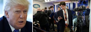 Em sua postura mais radical contra a imprensa dos Estados Unidos, Donald Trump impediu nesta sexta-feira 24 que jornalistas de vários veículos de imprensa credenciados pela Casa Branca, como do "New York Times", "Los Angeles Times", CNN, BBC e os site "Politico", "The Hill" e "BuzzFeed" participassem da coletiva do secretário de imprensa do governo; outros veículos que não haviam sido banidos fizeram boicote contra as ações da Casa Branca e decidiram não participar