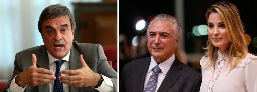 Ministro da Justiça no governo Dilma, José Eduardo Cardozo classificou como "evidente censura prévia com violação manifesta ao texto constitucional" o pedido feito pela primeira-dama, Marcela Temer, por meio de um advogado da Casa Civil, para que a Folha de S.Paulo não cobrisse o caso do hacker que chantageou o casal Temer após ter clonado o celular de Marcela; o juiz Hilmar Castelo Branco Raposo Filho, de Brasília, aceitou o pedido e determinou a retirada da reportagem; "Foi um ato de censura. Na medida em que o Tribunal de Justiça de São Paulo liberou o sigilo, as informações são públicas e qualquer tentativa de impedir a divulgação caracteriza evidente censura prévia com violação manifesta ao texto constitucional", disse Cardozo; a ação é "um atentado ao Estado de Direito", completou