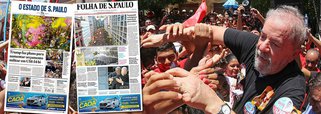 Nesta terça-feira 28, os dois principais jornais de São Paulo, Folha e Estado, concentram suas forças em pressionar o Judiciário para que a condenação do ex-presidente Lula aconteça rapidamente, a tempo de impedir que o petista se candidate à presidência em 2018; reportagem da Folha dá como certa a condenação de Lula pelo juiz Sergio Moro em primeira instância e prevê que a condenação em segunda instância ocorra entre julho e outubro, em plena campanha presidencial; editorial do Estadão afirma que "a derrota do petista é certa" no campo jurídico, uma vez que, segundo o jornal, "sobram provas contra ele"; desespero toma forma poucos dias após pesquisa mostrar Lula liderando a disputa para presidente