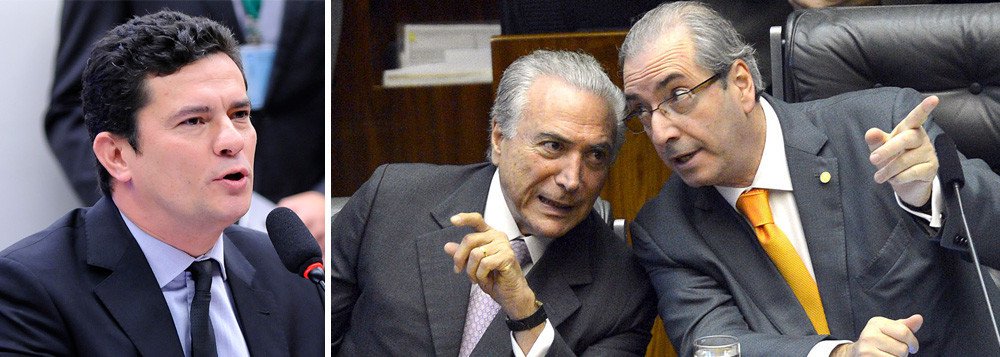 Na decisão que negou o pedido de relaxamento da prisão preventiva de Eduardo Cunha, o juiz Sérgio Moro diz, expressamente, que o ex-presidente da Câmara estava usando o processo judicial para 'ameaçar' "a Presidência da República no curso da ação penal"; "Essa presidência da República, não é, doutor? A anterior podia...", questiona o jornalista Fernando Brito