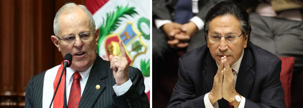 Presidente peruano, Pedro Pablo Kuczynski, disse que o ex-presidente Alejandro Toledo, acusado de receber milhões de dólares em propinas pagas pela empreiteira Odebrecht, traiu o país e deve voltar ao Peru para enfrentar a Justiça; "Muito chateado com essa notícia sobre o ex-presidente Toledo. É uma traição ao povo peruano, e é uma traição a seus colegas que trabalharam tão duro", disse Kuczynski; ; procuradores estão preparando um mandado de prisão para Toledo depois de descobrirem indícios que o implicam em subornos de US$ 20 milhões que a Odebrecht admitiu ter pago para obter um contrato durante seu governo, entre 2001 e 2006