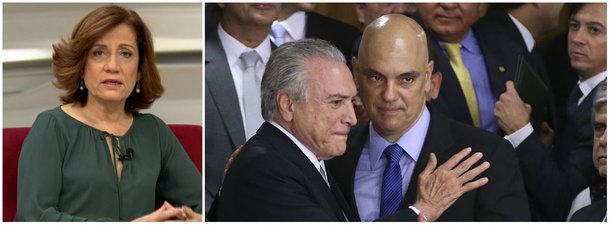 Até na Globo, principal responsável pelo golpe parlamentar de 2016, a indicação de Alexandre de Moraes para o Supremo Tribunal Federal pegou muito mal e foi recebida como um tapa na cara da sociedade; quem bateu mais duro foi a colunista Miriam Leitão: "Michel Temer errou na indicação do ministro da Justiça Alexandre de Moraes para a vaga no Supremo. Temer foi citado na Lava-Jato, vários dos seus ministros também, alguns deles já estão sendo investigados. Esta não é a hora de escolher para o STF alguém da sua copa e cozinha e membro do PSDB"