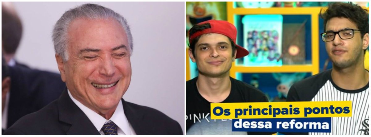 Só a ingenuidade nos faz sentir espanto ao ver que o youtuber de Temer é caricatamente racista, misógino e homofóbico. Essa é a alma do golpe, cujo projeto é revogar tudo, absolutamente tudo que conseguimos produzir de avanço civilizatório de 1500 até hoje