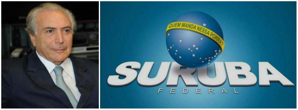 Depois da infeliz frase de Romero Jucá sobre o foro privilegiado - "Se acabar o foro, é todo mundo. Suruba é suruba. Aí é todo mundo na suruba. Não é uma suruba selecionada" - a logomarca do governo federal, aquela mesma que foi escolhida por Michelzinho, virou piada nas redes e bombou