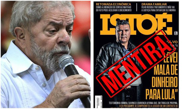 Equipe do ex-presidente responde capa da revista deste fim de semana, a qual chama de "difamação paga com recursos públicos que o governo diz estarem em falta"; nota destaca que "o novo governo federal corta na saúde, na educação, mas multiplica os recursos para uma revista mentirosa que ataca Lula porque ele aparece nas pesquisas vencendo a eleição de 2018"