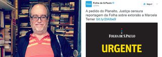 "A razão pela qual não derramo uma única lágrima [no caso da censura imposta pelo governo Temer] é que a Globo e a Folha contribuíram brutalmente para colocar Temer no poder. Inventaram o Temer na versão presidencial, com o vandalismo de seu jornalismo de guerra, e agora tratem de aguentá-lo", escreve o jornalista Paulo Nogueira, do Diário do Centro do Mundo