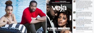 Os atores, conhecidos pela luta pela igualdade racial, não foram bem recebidos pelo público da revista: "Mimimi", "Esse pessoal só vive se fazendo de vítima", "Pauta de esquerda", "Coitadismo", "Mania de procurar racismo em tudo"