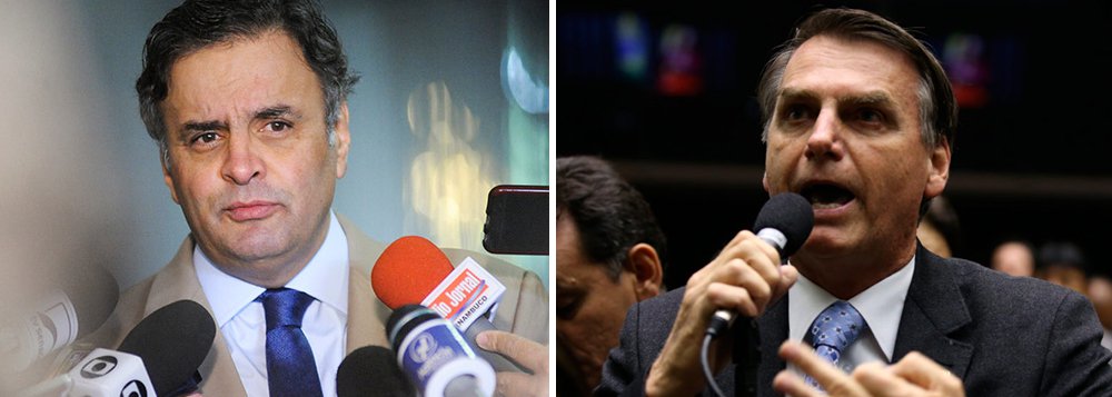 Jornalista Kiko Nogueira afirmou que os números da pesquisa CNT/MDA mostraram o quão mau negócio foi para o PSDB e seu presidente, o senador Aécio Neves (PSDB), o golpe parlamentar de 2016; ""A aposta na instabilidade, na aliança com Cunha, na esperança de se livrar da Lava Jato, levou os pessedebistas a ser vistos não como alternativa à corriola temerista, mas como continuidade", diz Nogueira; "A farsa do impeachment deu na jararaca mais viva do que nunca e num Bolsonaro crescendo nas entranhas do cadáver político de Aécio Neves"