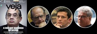 A revista Veja decidiu antecipar sua capa deste fim de semana e fez um movimento surpreendente: rompeu com o ministro Gilmar Mendes, um de seus principais aliados nos últimos anos; os motivos foram as decisões de Gilmar de libertar presos da Lava Jato, como Jacob Barata, e tomar decisões contra a execução penal já em segunda instância; com este movimento, Veja se alinha com as posições da Lava Jato, comandada pelo juiz Sergio Moro, que, também nesta semana, mandou prender condenados em segunda instância; na guerra entre Moro e Gilmar, Veja tomou partido e ficou com o juiz paranaense