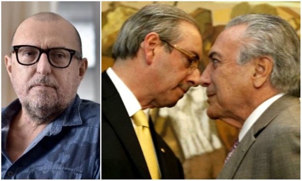 "Como diz o amigo @Joaovaladares, Cunha é o maior repórter do Brasil: fez as perguntas certas ao Temer. Pena q o juiz se negou a repassar", postou o jornalista no Twitter, em referência ao juiz Sergio Moro, que barrou metade da primeira lista de perguntas de Eduardo Cunha a Michel Temer