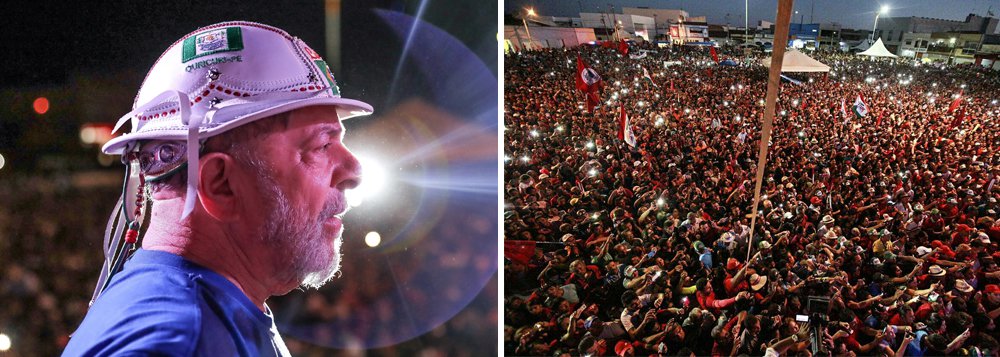 Recebido em Ouricuri com festa por uma multidão de pessoas que vieram de várias cidades do sertão pernambucano, o ex-presidente Lula afirmou nesta quinta-feira, 31, que, apesar do golpe que completou um ano, o Brasil voltará a ter esperança; "Esse país vai voltar a sorrir, as pessoas vão voltar a sonhar e a ter esperança", afirmou; "Esteja eu onde estiver, com a idade que eu tiver, estarei lutando para que essa gente respeite o povo pobre deste país", disse Lula