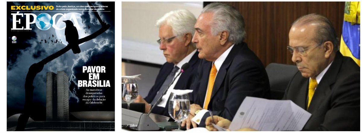 Reportagem de capa da revista neste final de semana revela que o governo brasileiro quase inviabilizou um acordo com autoridades suíças para investigar casos de corrupção da Lava Jato e pratica "uma série de movimentos destinados a distensionar suas relações com a Procuradoria-Geral da República, blindar o primeiro escalão do governo, construir pontes mais sólidas com o Supremo Tribunal Federal e reforçar na cúpula do Judiciário o debate sobre a limitação de prisões preventivas"; "É uma operação para erguer barreiras de contenção diante da avalanche que se avizinha com a abertura das investigações decorrentes da delação de executivos da Odebrecht", diz a publicação