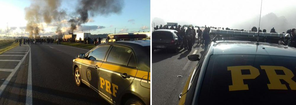 Greve geral deflagrada pelas centrais sindicais em protesto contra as reformas da Previdência e do Trabalho fez com que, no começo da manhã de hoje (28), manifestantes bloqueassem rodovias federais no Paraná; segundo a Polícia Federal (PRF), trechos da BR-277, BR-476,  BR-376 e BR-158 foram bloqueados pelos manifestantes