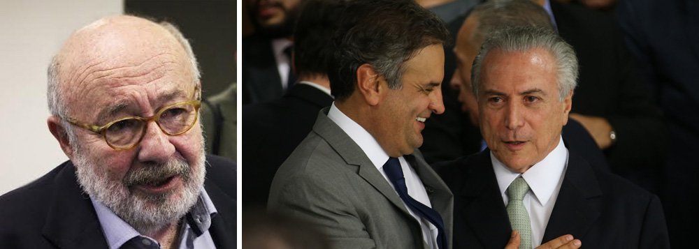 "Como explicar a cena de um presidente recebendo a sós em seu palácio, depois das dez da noite, o megaempresário investigado por corrupção, que paga mesada para um ex-deputado preso, confessa uma série de crimes, e depois sai assobiando para curtir sua fortuna na Quinta Avenida em Nova York?", questiona o jornalista Ricardo Kotscho sobre as delações do empresário Joesley Batista, da JBS, que implodiram o senador Aécio Neves (PSDB) e feriram de morte o governo de Michel Temer
